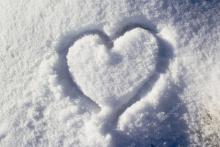 heart-shape in the snow