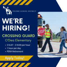 ad for crossing guard at O'Dea